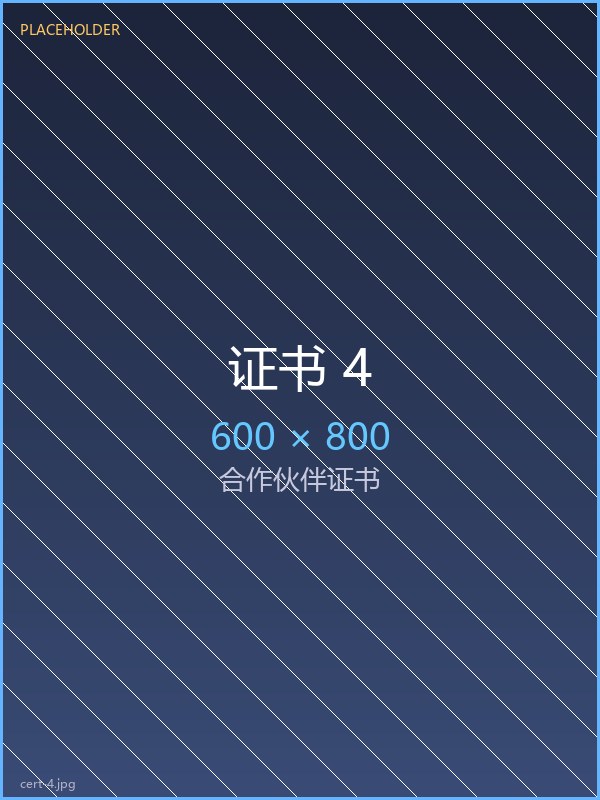 合作伙伴证书